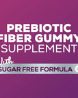 Sugar-Free Fiber Supplement Gummies for Adults - 4g Soluble Fiber per Serving - Natural Prebiotic Fiber Gummies Support Daily Digestive Health & Regularity - Plant Based & Berry Flavor - 60 Gummies