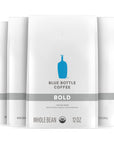 Blue Bottle Whole Bean Organic Coffee Bold Dark Roast 12 Ounce bag Pack of 6