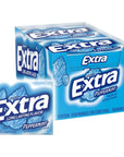 Extra Gum Peppermint Chewing Gum, 15 Pieces (Pack of 10)