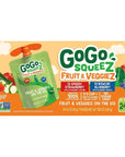 GoGo SqueeZ Fruit  VeggieZ Speedy Strawberry  Bowlin Blueberry Applesauce Pouches 32 oz 24 ct With TheOrangeGoat StoreFront Card