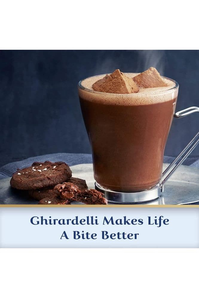 Ghirardelli Chocolate Company Hot Chocolate Pouch, Double Chocolate, 10.5 Ounce