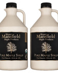 Mansfield Maple Certified Organic Pure Vermont Maple Syrup in Plastic Jug Grade A Amber Rich Gallon Ships as 2 Half Gallons