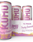 Energy Drink - Peach Lemonade Sparkling Sugar Free Energy Drinks - 12 Pack