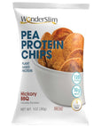 WonderSlim Pea Protein Snack Chips, Hickory BBQ, 120 Calories, 10g Protein, Gluten Free (12ct)