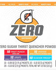 Generic G Zero Powder Variety Pack 40 ct Variety Pack Of 10 Of Each Flavor Orange Fruit Punch Grape Glacier Freeze Packed By WL Essentials