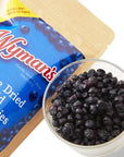 Wyman's Whole Dried Wild Blueberries - 100% Wild Blueberries, No Sugar Added, Snack Food, Topping, Baking, Resealable Bag - 4.5oz