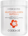 Codeage Multi Collagen Protein Powder Peptides, 2-Month Supply, Hydrolyzed, Type I, II, III, V, X Grass Fed All in One Super Bone Broth Collagen Supplement, Non-GMO, 20 Ounces