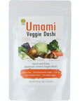 Kinjirushi Umami Veggie Dashi Soup Stock 2.47oz, (7g×10pcs) Vegan, Gluten Free, Savory, Shiitake, Ginger, Japanese, Miso Soup, Powder, Ramen, Ramen Noodles, Keto, Miso