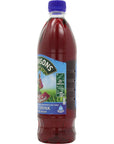 Robinsons Fruit Drink Apple  Blackcurrant No Added Sugar 1Liter Plastic Bottles Pack of 4