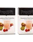 PROTIFIT  High Protein Strawberry Kiwi Fruit Drink 2 Pack 15g Protein Low Calorie Sugar Free Ideal Protein Compatible 7 Servings Per Box 2 Pack