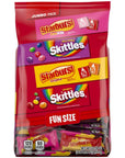 SKITTLES Original SKITTLES Wild Berry  STARBURST Original and STARBURST FaveReds Fun Size Chewy Candy Variety Bag 3228 Oz Jumbo Pack