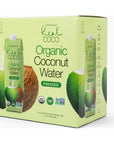 Real Coco Organic Pressed Coconut Water 6Pack 1L USDA Organic No Sugar Added Essential Electrolytes Plant Based NON GMO Dairy  Soy Free