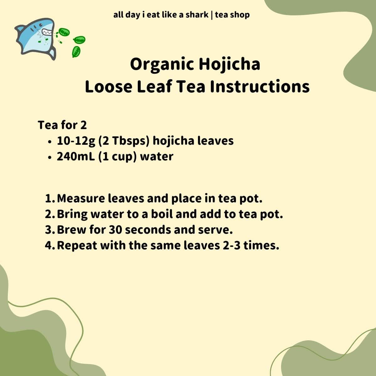 Miyazakis Finest Organic Hojicha Loose Leaf tea  JAS Certified NonGMO Noadditives Authentic Japanese Origin 100 Pure Premium Hojicha roasted green tea leaves 10 gram travel size bag 10 gram travel size bag