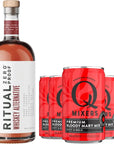 Ritual Zero NonAlcoholic Whiskey Alternative with 5 Pack of Q Mixers Bloody Mary Mix for your favorite AlcoholFree Mixed Drink