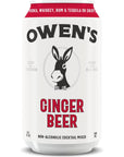 Owens Ginger Beer Premium Cocktail Mixer Made with Real Ginger Root and Fresh Lime Juice  82oz Cans 24 pack