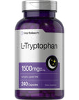 L Tryptophan 1500mg Capsules | 240 Count | Nighttime Formula | Non-GMO, Gluten Free Supplement | by Horbaach