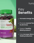 humanN SuperBeets Energy Gummies - Quick Energy & Mental Focus - Help Increase Nitric Oxide - Supports Healthy Blood Pressure & Circulation Support - Antioxidant, Non-GMO - Berry Flavor, 60 Count