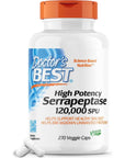 Doctor's Best High Potency Serrapeptase, Supports Healthy Sinuses and a Healthy Immune System, Non-GMO, Gluten Free, Vegan, 120, 000 SPU, 270 Veggie Caps