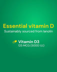 Country Life, Vitamin D3 5000 IU, Supports Healthy Bones, Teeth and Immune System, Daily Supplement, 200 ct