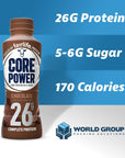 World Group Packing Solution Bundle  Fairlife 26g Protein Milk Shakes Variety Pack Ready To Drink for Workout Recovery 14 Fl Oz pack 2 Chocolate 2 Vanilla 2 Strawberry Banana Pack of 6