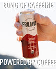 Frujava Sparkling Cherry Vanilla Energy Drink Natural Caffeine from Coffee Organic GlutenFree Vegan 80mg of Caffeine Organic Clean Energy Drink Alternative 12 Fl Oz Pack of 12