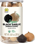 SUNGIVEN Black Garlic Ajo Negro Single Clove 100 Organic Fermented For 90 Days 0 Additives High In Antioxidants USDA Ready To Eat Ail Noir Bio Ajo Negro Orgánico 881 oz 250 g