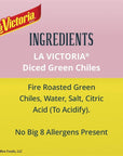 LA VICTORIA Fire Roasted Diced Green Chiles Mild 7 Oz