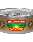 Genova Premium Yellowfin Tuna in Olive Oil Wild Caught Solid Light 5 oz Can Pack of 8