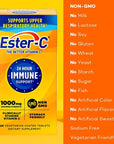 Ester-C Vitamin C 1000 mg Coated Tablets, 120 Count, Immune System Booster, Stomach-Friendly Supplement, Gluten-Free