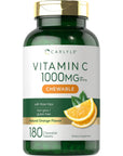 Carlyle Vitamin C Chewables | 1000mg | 180 Chewable Tablets | Vegetarian, Non-GMO, Gluten Free Supplement