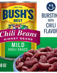 BUSHS BEST 16 oz Canned Kidney Chili BeanMild Source of Plant Based Protein and Fiber Low Fat Gluten Free Pack of 12