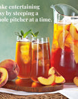 The Republic of Tea  Ginger Peach Black Iced Tea Bags 8 Large QuartSized Iced Tea Pouches Naturally Caffeinated