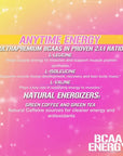 EVL BCAAs Amino Acids Powder - BCAA Energy Pre Workout Powder for Muscle Recovery Lean Growth and Endurance - Rehydrating Post Workout Recovery Drink with Natural Caffeine - Pink Lemonade