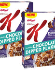 Cold Breakfast Cereals by Special K in Chocolatey Dipped Flakes Flavor with Real Almonds that is a Good Source of Fiber and 11 Vitamins and Minerals The Ideal Pantry Snack Cereal for the Whole Family for 2 Packs of 131 Oz