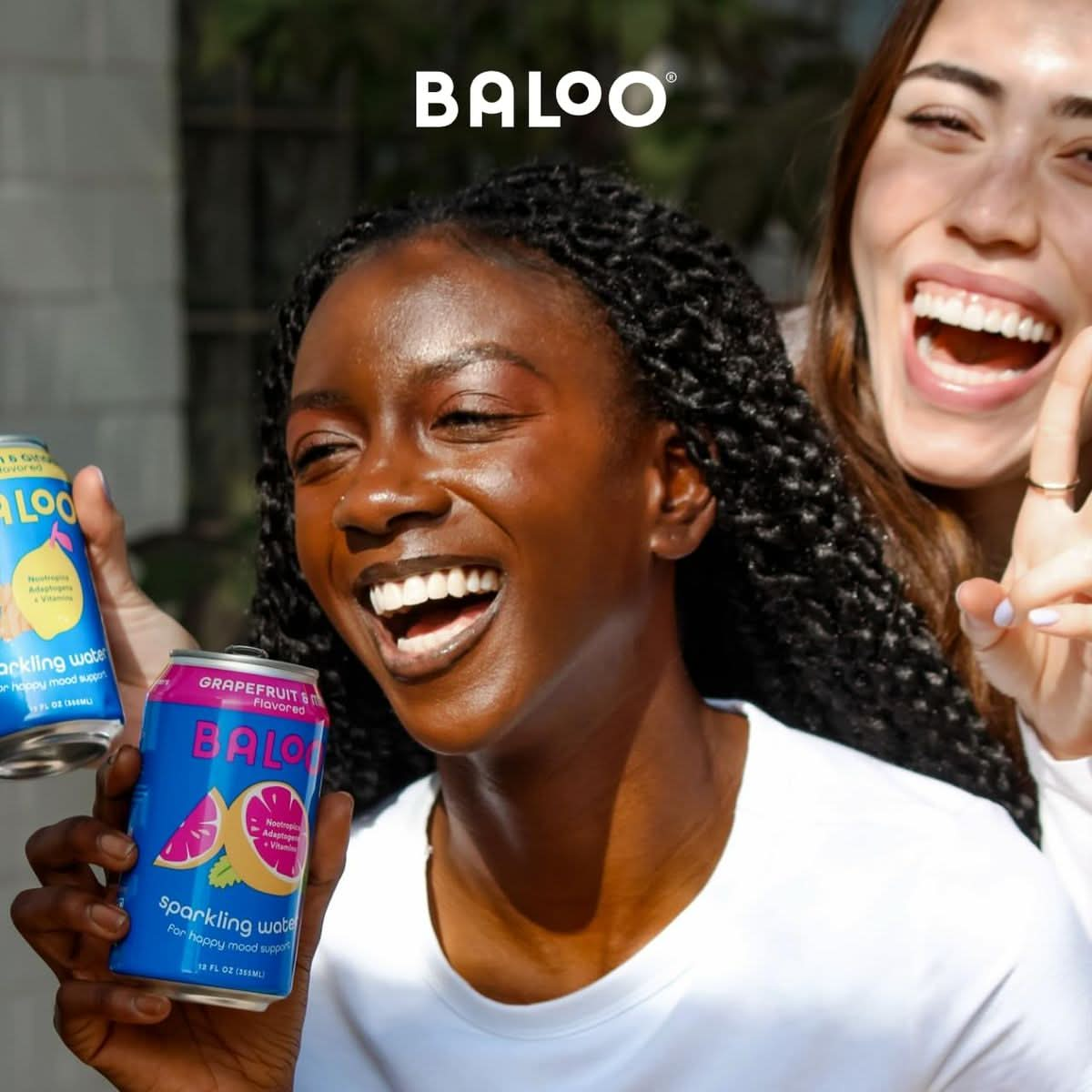 Baloo Sparkling Water Grapefruit Mint MoodBoosting Sparkling Water w Nootropics Adaptogens  Vitamins Packaging May Vary 12 Ounce Cans Pack of 12  NO Artificial Sweeteners Low Calories  Low Sugar Kosher Certified