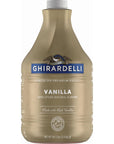 Ghirardelli Vanilla Sauce 873 Ounce Bottle  with Ghirardelli Stamped Barista Spoon