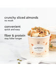 Mylk Labs - Roasted Almond Instant Oatmeal Cups - Gluten Free, High Fiber, High Protein, Non GMO, Low Sugar, Quick Breakfast Oats - 6 Pack