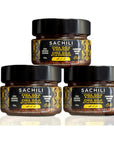 SACHILI Chia, Goji and Moringa Spices and Seasonings Sets - Seasoning Gift Set, Unique Spice Set for Salads, Soups, Pasta, Fruits, and Veggies - Made in Canada (3 Pack)