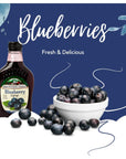 SUPREME BOX Maple Grove Farms Syrup Natural Blueberry 85 OZ  Pack of 2 17 oz in total