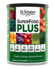 Dr. Schulze’s SuperFood Plus | Vitamin and Mineral Herbal Concentrate | Daily Nutrition | Gluten-Free and Non-GMO | Vegan | 14 Ounce Powder | Packaging May Vary