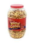 Stauffer Animal Crackers  Barrel of Animal Crackers  Smiling Sweets  3lb Barrel  Delicious Snacks for the Whole Family  Timeless Classic that Everyone is Sure to Enjoy