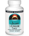 Source Naturals L-Arginine L-Citrulline Complex 1000mg Essential Amino Acid Supplement - 60 Tablets 