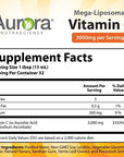 Aurora Nutrascience, Mega-Liposomal Vitamin C, 3,000 mg per Serving, Gluten Free, Non-GMO, Sugar-Free, High Absorption, Fat Soluble Vitamin C, Immune System Support, 16 oz (480 mL)