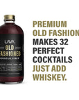 LAVA Premium Aromatic Old Fashioned Cocktail Syrup 16oz Makes 32 Cocktails Made with Aromatic Bitters Demerara Marasca Cherry Orange Zest Hazelnut and Cinnamon Ready to Use Just Add Whiskey