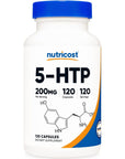 Nutricost 5-HTP 200mg, 120 Vegetarian Capsules (5-Hydroxytryptophan) - Non-GMO & Gluten Free