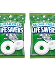 Sugar Free Lifesavers Mints Wint O Green  Bundle with Exit 28 Bargains Sticker 275 oz Pack of 2 Individually Wrapped Mints Total of 55 oz