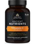 Ancient Nutrition Probiotics and Vitamin C Supplement, Supports Healthy Immune System and Gut Health, Made Without GMOs, Superfoods Supplement, Paleo and Keto Friendly, 30 Servings