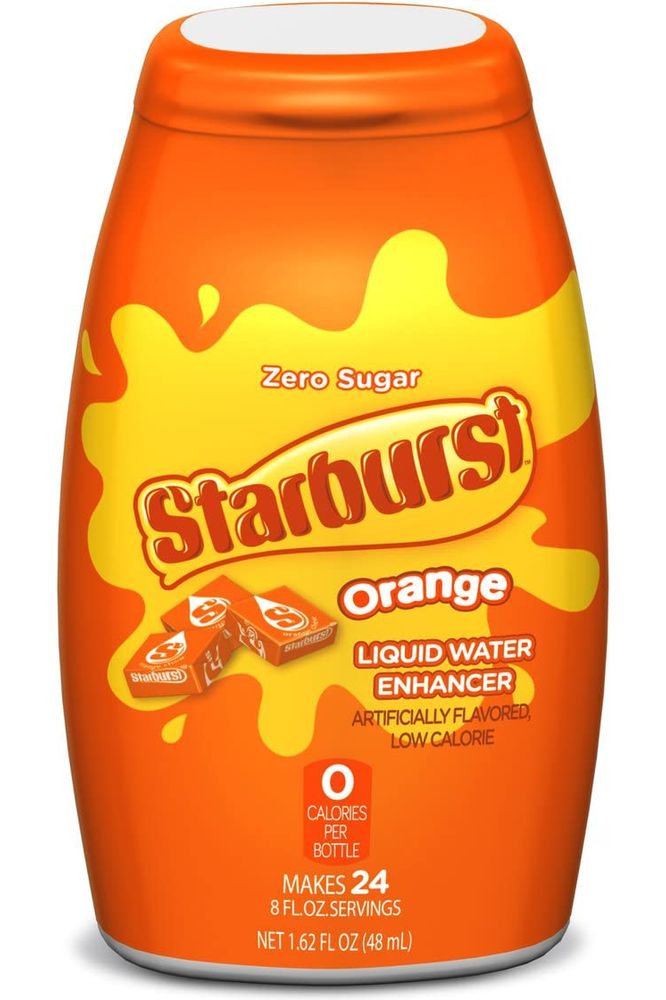 Starburst Singles To Go Liquid Water Enhancer 162 Fl Oz 1Pack Orange Low Calorie Zero Sugar Drink Enhancer