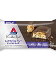 Atkins Endulge Caramel Nut Chew Bar, Dessert Favorite, 1g Sugar, Good Source of Fiber, 10 Count