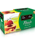 Tea4u Peach Green Tea  Hand Picked Leaves  Alternative To Caffeinated Beverages Keeps You Hydrated with Refreshing Aroma  25 Teabags